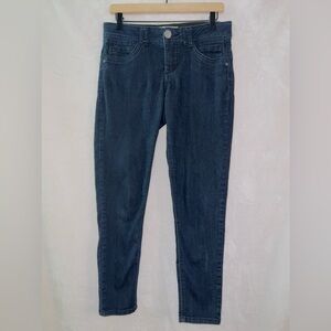 Democracy “Ab” Technology Dark Wash Denim Mid Rise Elastic Waistband Skinny Jean